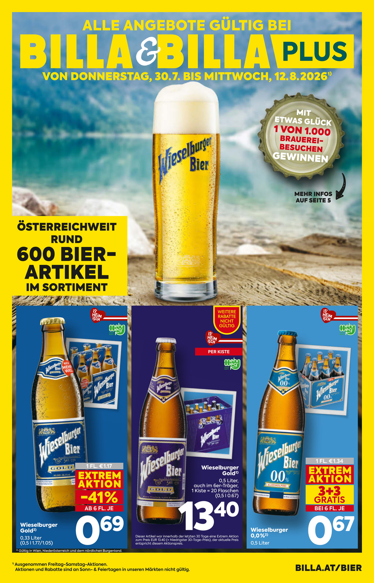 Billa FB Bier Beileger Kw31 2026 Niederoesterreich