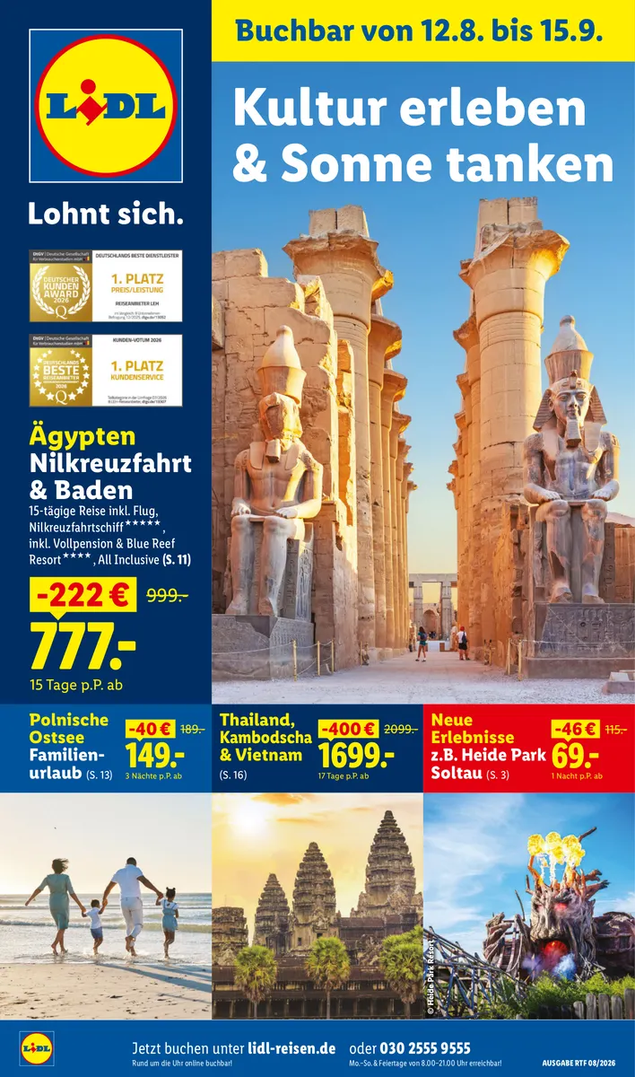 August/september Reise Highlights 12.08.2026 15.09.2026