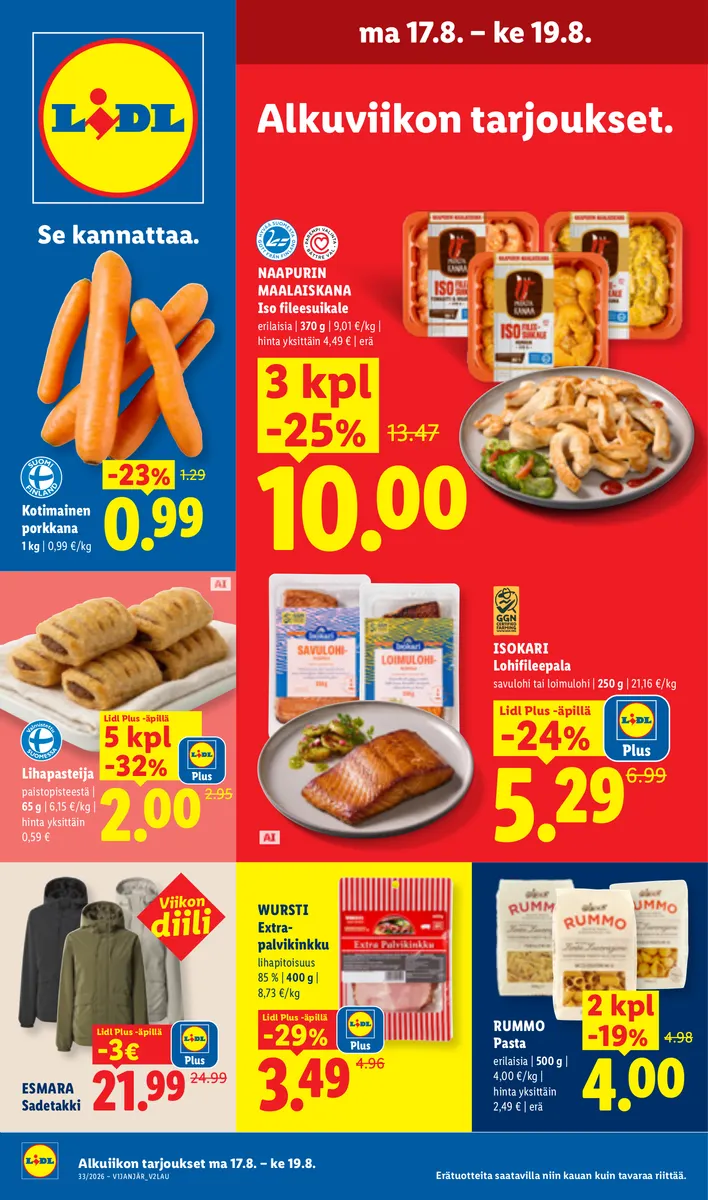 Koko Suomen Tarjoukset ma 17.8. – ke 19.8.
