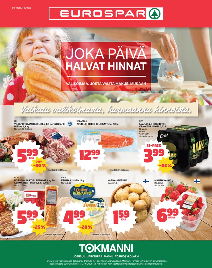 Eurospar Ruokasanomat vk 25 ke su