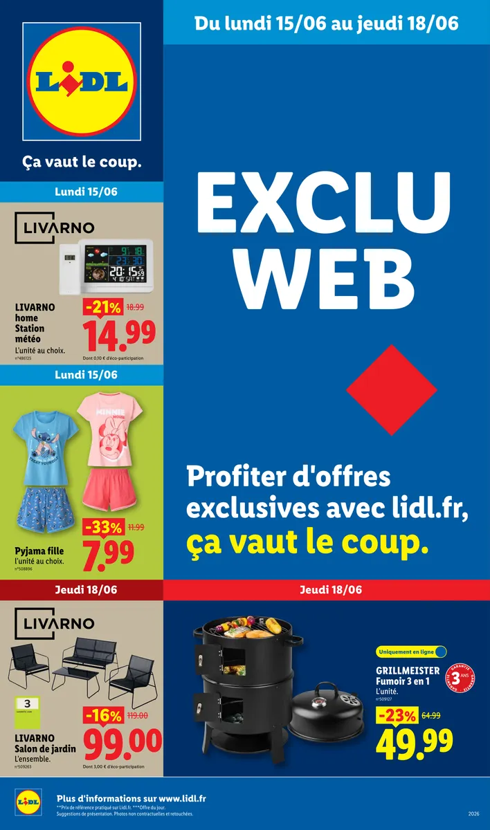 Du 15/06 au 18/06 Les Exclus Web de la Semaine | Lidl France Lidl.fr